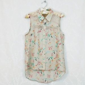 Maurices | Floral Sleeveless Hi-Lo Blouse | S